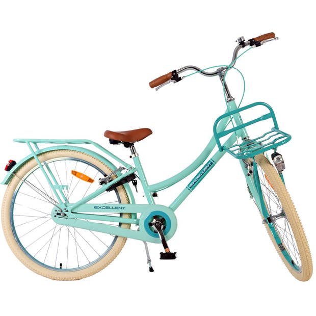 Volare Excellent Kinderfiets - Meisjes - 24 inch - Groen - Twee handremmen