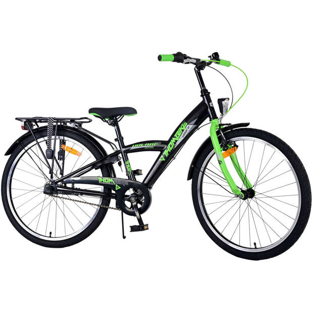 Volare Thombike Kinderfiets - Jongens - 24 inch - Groen Zwart - 3 versnellingen