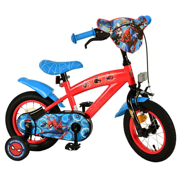 Spider-Man Kinderfiets - Jongens - 12 inch - Blauw/Rood