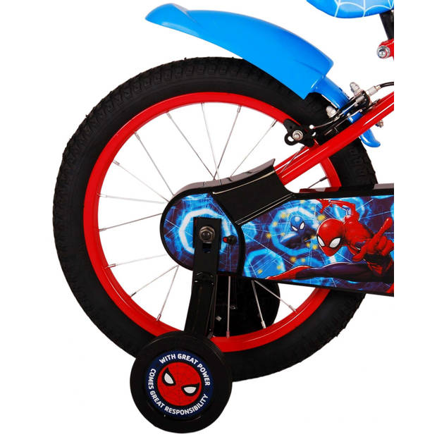 Ultimate Spider-Man Kinderfiets - Jongens - 16 inch - Blauw/Rood - Twee handremmen