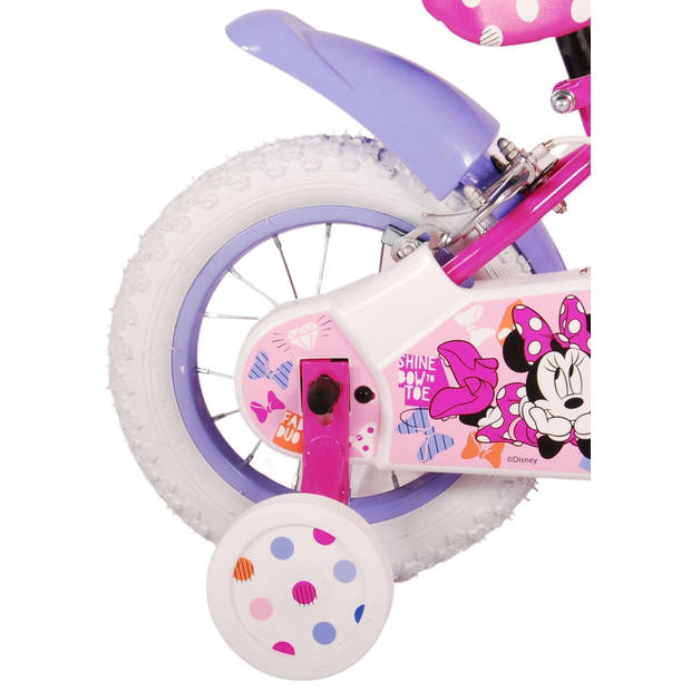 Disney Minnie Cutest Ever! Kinderfiets - Meisjes - 12 inch - Roze - Twee handremmen