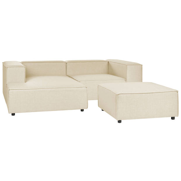 Beliani APRICA - Modulaire Sofa-Beige-Linnen