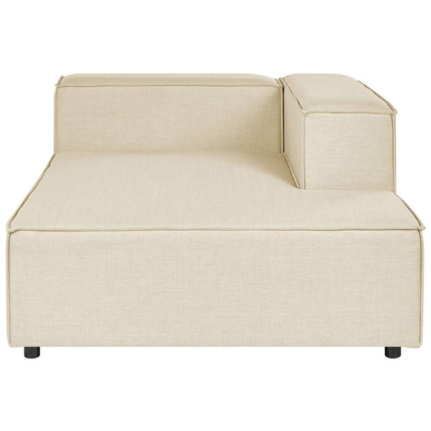 Beliani APRICA - Chaise longue-Beige-Linnen