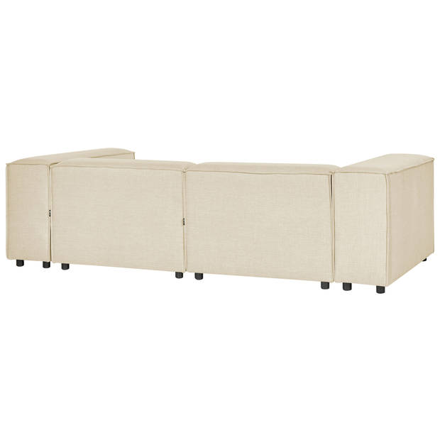 Beliani APRICA - Modulaire Sofa-Beige-Linnen