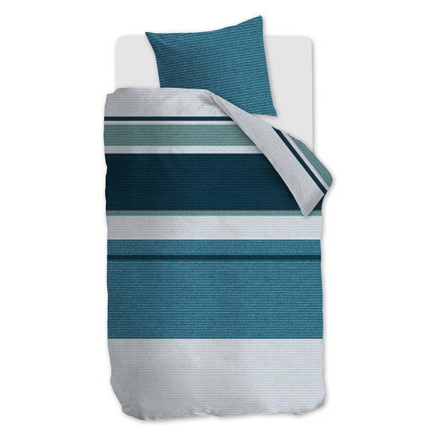 Beddinghouse Flanel Dekbedovertrek Laila - Blauw - 1-Persoons 140x200/220 cm