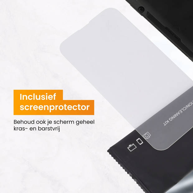 R2B® Hoesje met pasjeshouder geschikt voor iPhone 14 - 4 pasjes - Inclusief screenprotector - Model Zeist
