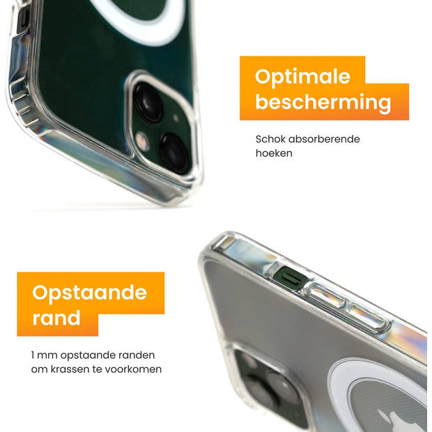 R2B hoesje geschikt voor iPhone 15 geschikt voor Magsafe - Inclusief screenprotector - Model Amersfoort