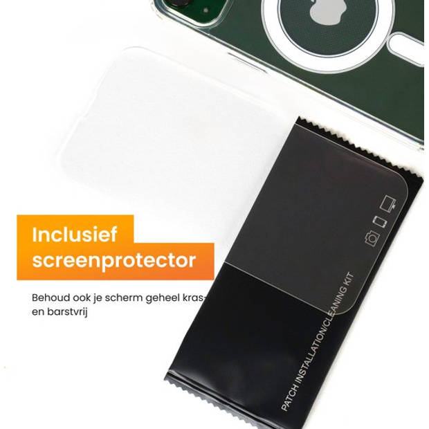 R2B Hoesje voor iPhone 12 & 12 Pro Magsafe - Incl. Screenprotector - Model Amersfoort - Transparant