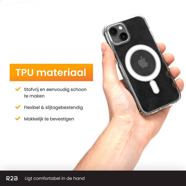 R2B hoesje geschikt voor iPhone 13 geschikt voor Magsafe - Inclusief screenprotector - Model Amersfoort