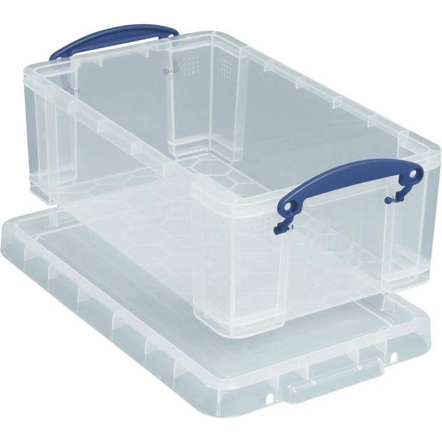 Really Useful Box opbergdoos - Opbergbox met deksel 9 liter - Transparant