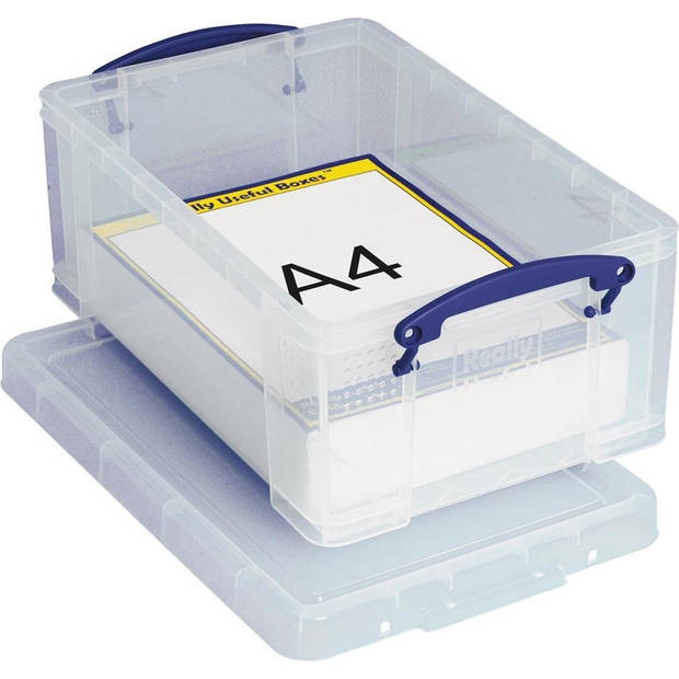 Really Useful Box opbergdoos - Opbergbox met deksel 9 liter - Transparant