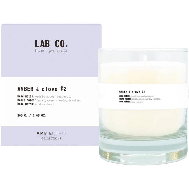 Lab co. Geurkaars amber & clove