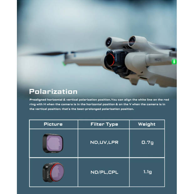 Freewell DJI Mini 3 Pro Light Pollution Reduction filter