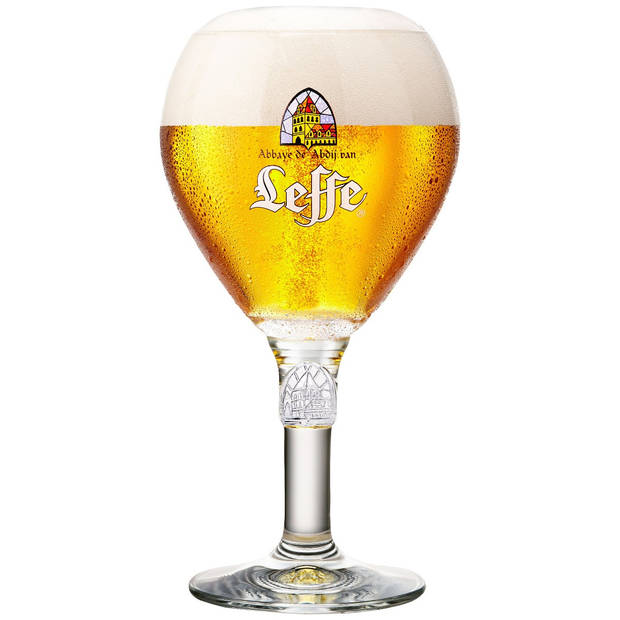 Leffe Bierglazen op Voet 33cl set van 6 stuks - Bier Glas 0,33 l - Bolle Vorm - 330 ml