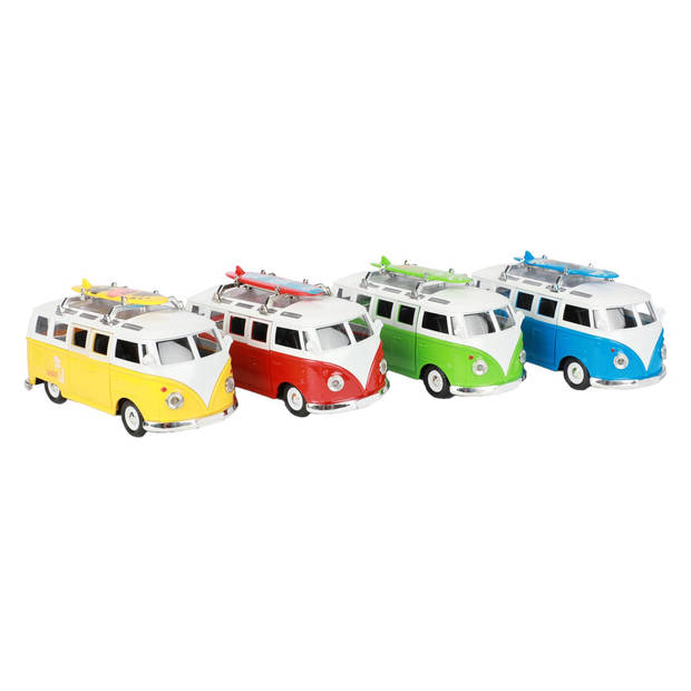 Toi-Toys Pull-back Retro Bus met Licht en Geluid