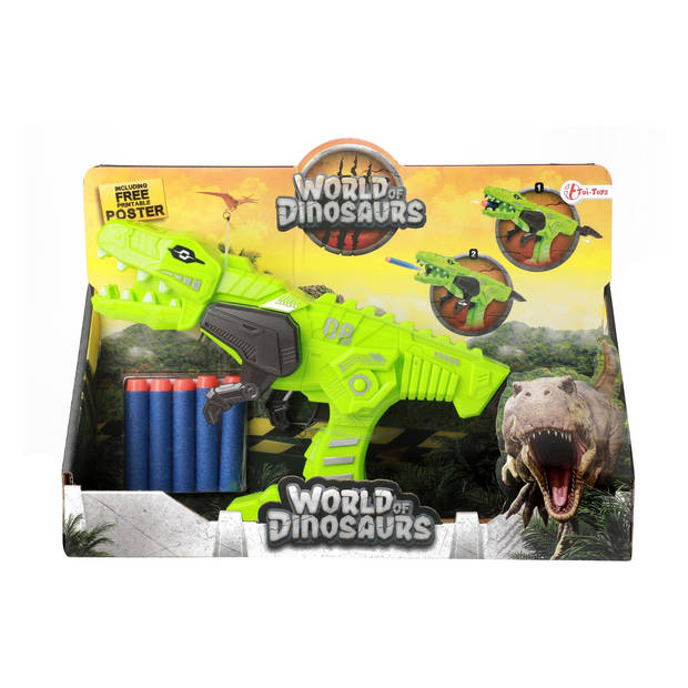 Toi Toys Dinopistool met 5 foampijlen