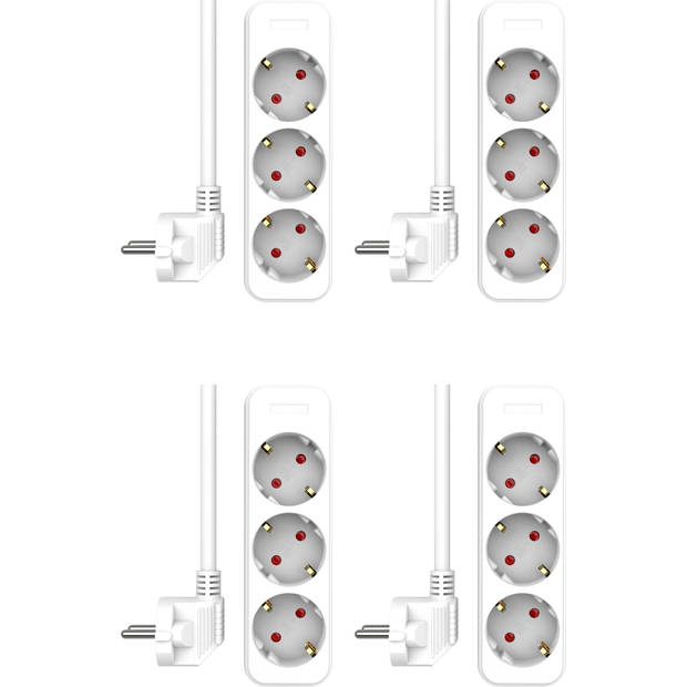 ELRO ES103 Stekkerdoos - Wit - 4-Pack