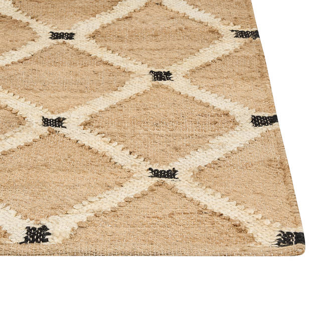 Beliani KALEKOY - Gevlochten-Beige-Jute