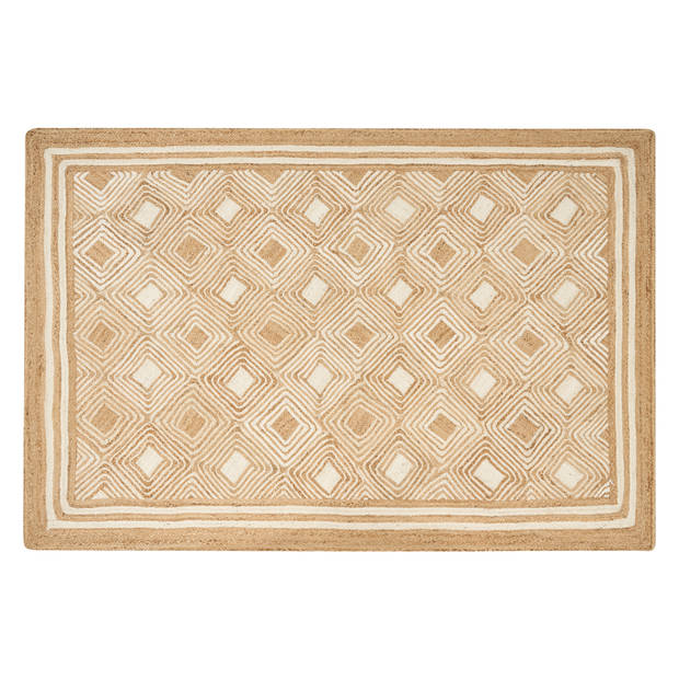 Beliani MENGEN - Gevlochten-Beige-Jute