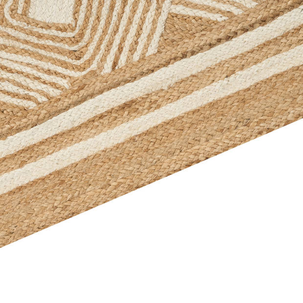 Beliani MENGEN - Gevlochten-Beige-Jute