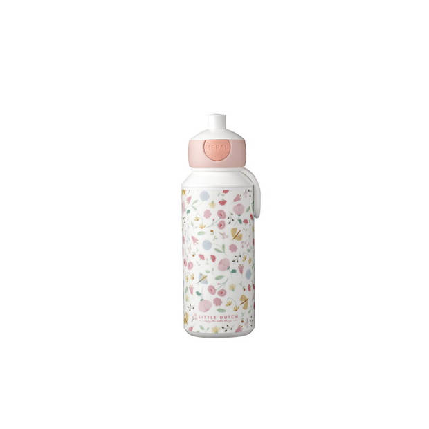 drinkfles pop-up campus 400 ml - flowers & butterflies