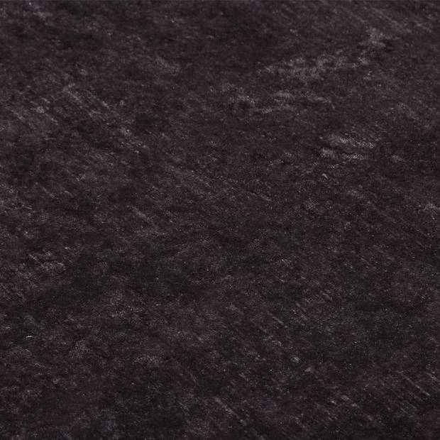 vidaXL Vloerkleed wasbaar anti-slip 120x170 cm zwart en goudkleurig