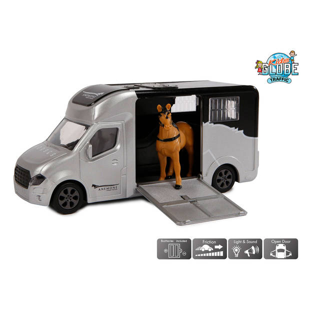 Kids Globe Paardentruck die-cast 20cm