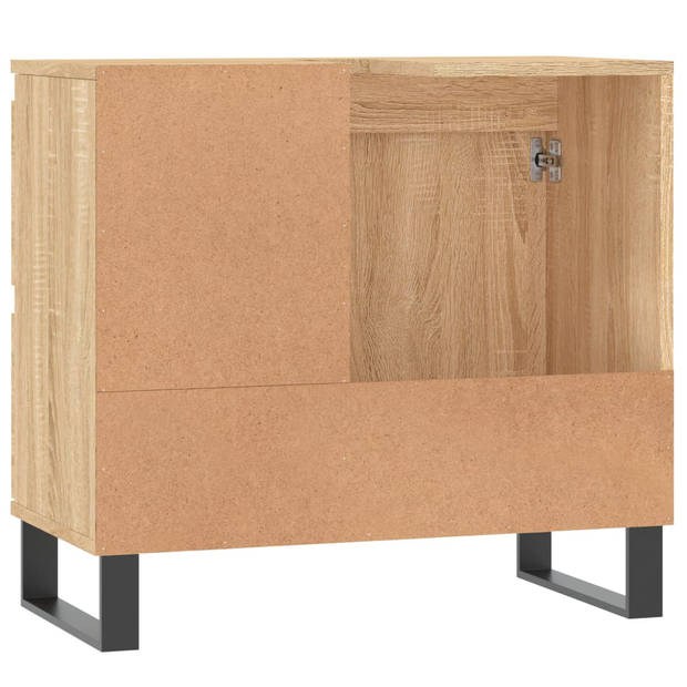 vidaXL Badkamerkast 65x33x60 cm bewerkt hout sonoma eikenkleurig