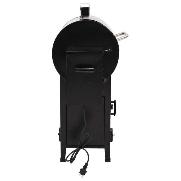 vidaXL Pelletbarbecue met schoorsteen 104 cm ijzer zwart