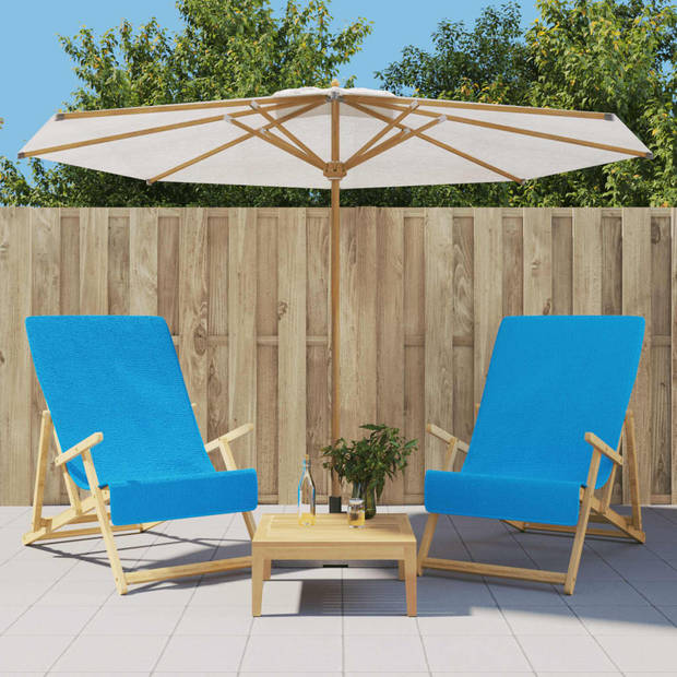 vidaXL Strandhanddoeken 2 st 400 g/m² 60x135 cm stof turquoise