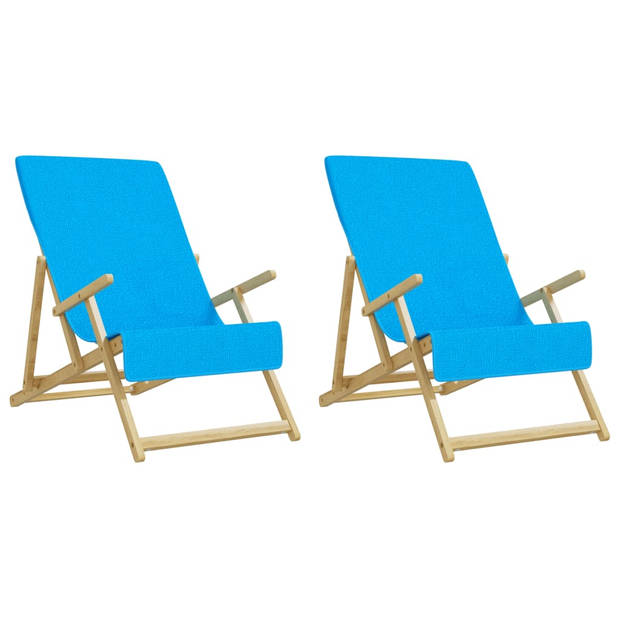 vidaXL Strandhanddoeken 2 st 400 g/m² 60x135 cm stof turquoise