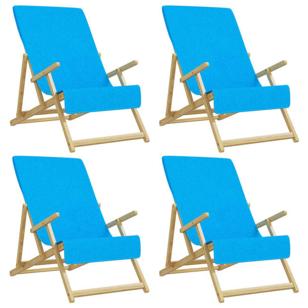 vidaXL Strandhanddoeken 4 st 400 g/m² 60x135 cm stof turquoise