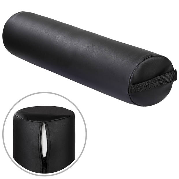 tectake® - JS 3 Zones massagetafel zwart met rolkussens en tas - 404634