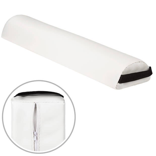 tectake® - 3 Zones massagetafel wit met rolkussens en tas - 404635