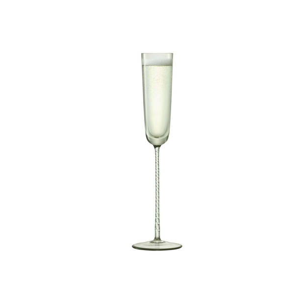 L.S.A. - Champagne Theatre Champagne Flute 120 ml Set van 2 Stuks - Glas - Groen