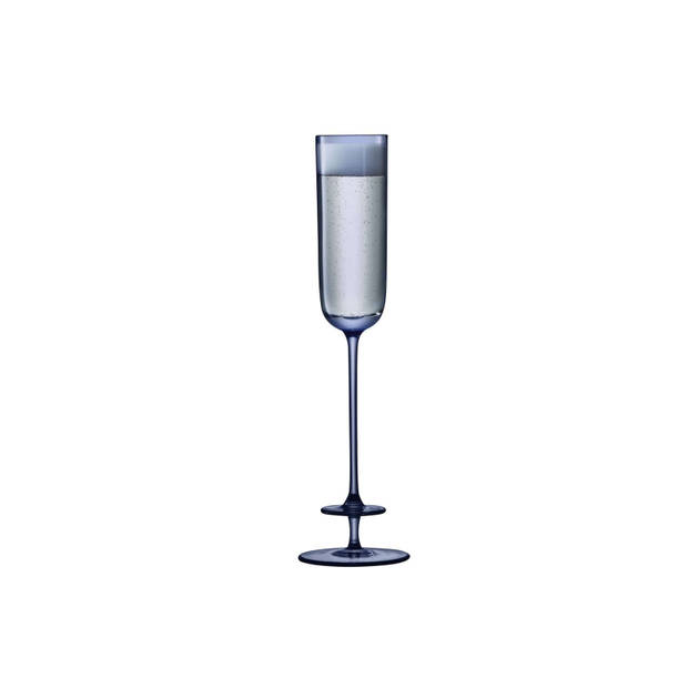 L.S.A. - Champagne Theatre Champagne Flute 130 ml Set van 2 Stuks - Glas - Blauw