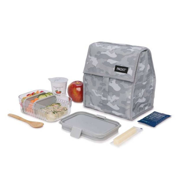 Pack It - Koeltas Lunch Arctic Camo - Polyester - Grijs