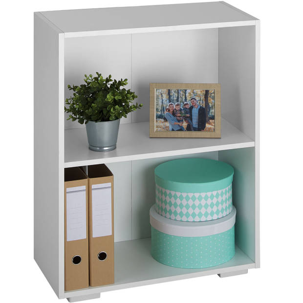 tectake® - Boekenrek Lexi 2 vakken wit SKU: 403604