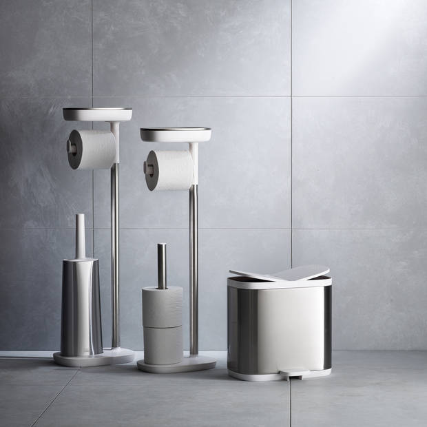 Joseph Joseph - Flex Toiletborstel Set van 2 Stuks - Roestvast Staal - Zilver