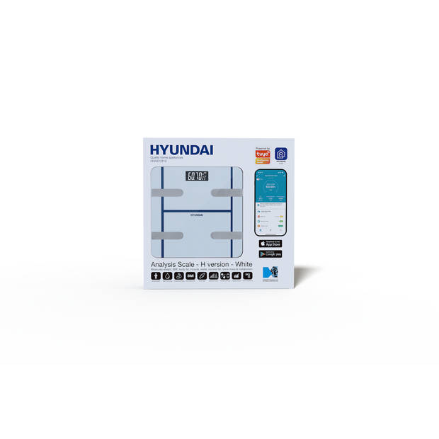 Hyundai Home - Smart digitale personenweegschaal - H Edition - Wit