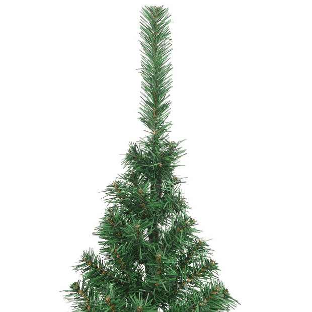 vidaXL Kunstkerstboom met standaard half 210 cm PVC groen