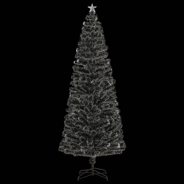 vidaXL Kerstboom met LED en standaard 240 cm glasvezel