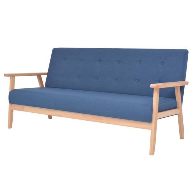 The Living Store 3-zitsbank - Blauw - 158 x 67 x 73.5 cm - Comfortabel en duurzaam