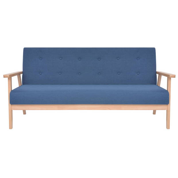 The Living Store 3-zitsbank - Blauw - 158 x 67 x 73.5 cm - Comfortabel en duurzaam