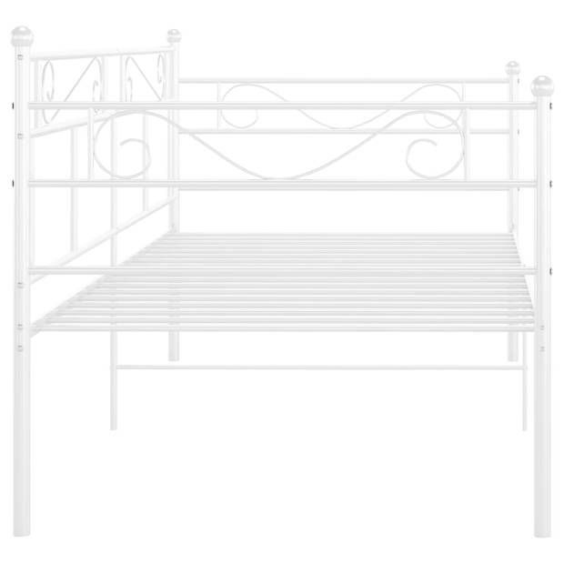 vidaXL Slaapbankframe metaal wit 90x200 cm