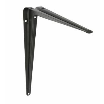 AMIG Plankdrager/planksteun van metaal - gelakt zwart - H450 x B400 mm - Plankdragers