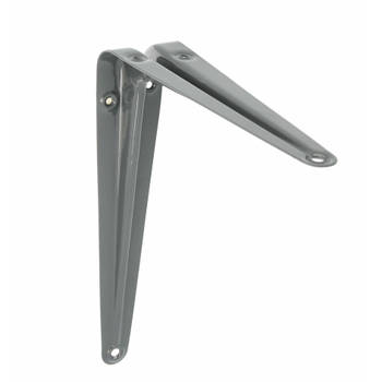 AMIG Plankdrager/planksteun van metaal - gelakt grijs - H200 x B150 mm - Plankdragers