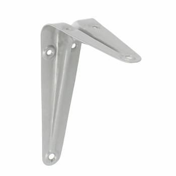 AMIG Plankdrager/planksteun van metaal - gelakt zilver - 150 x 125 mm - Plankdragers