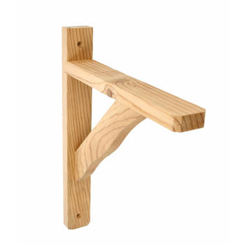 AMIG Plankdrager/planksteun van hout - lichtbruin - H230 x B170 mm - Tot 90 kg - Plankdragers