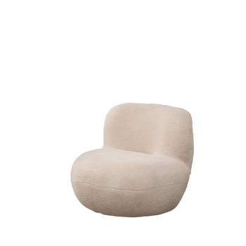 Draai fauteuil Lara teddy zand draaibare fauteuil